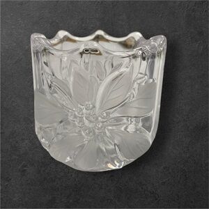 Mikasa Crystal Poinsettia
Votive Candle Holder/Trinket
Bowl/Nut Bowl 4"H